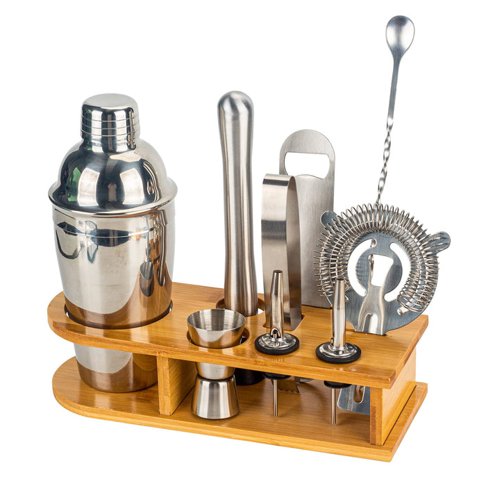Cocktail Shaker Set Bartenders Kit - 10-Piece Bar Tool Set with