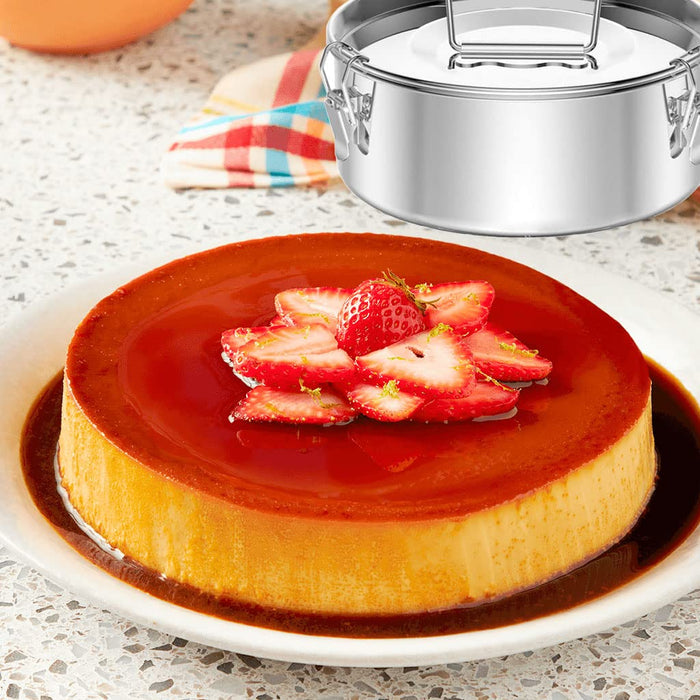 GLOBE ROCKET Flan Mold with Lid - Oversized XL (10.5 x 3.2 in) and