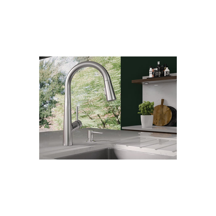 hansgrohe Lacuna Kitchen Faucet 1-Handle 17-inch Tall Pull Down Sprayer in Stainless Steel Optic, 04749805