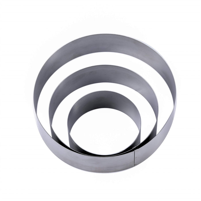 Large Round Cake Ring Set-4/6/8 Inch Biscuit Cutter Stainless Steel Circle Pancake Mold English Muffin Ring