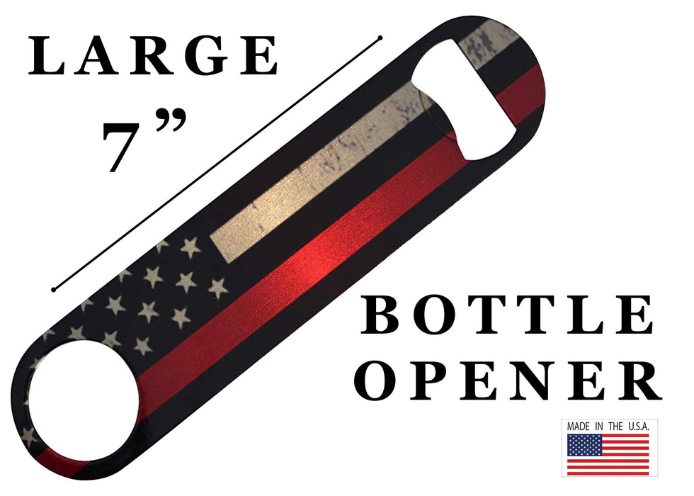 Firefighter Thin Red Line Flag Speed Bottle Opener Heavy Duty  For Fire Fighter Department FD