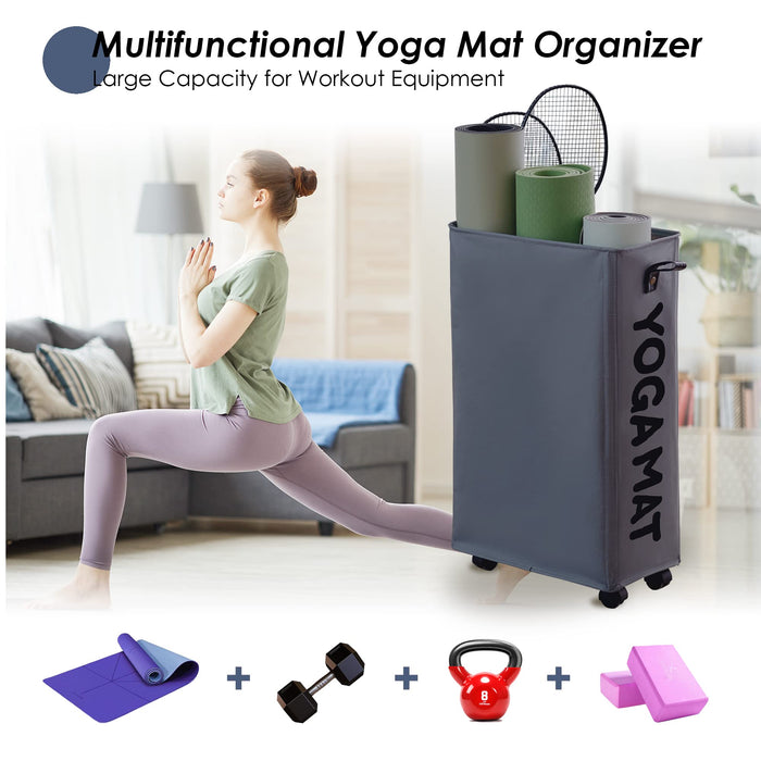 Bikoney Yoga Mat Holder Wall Mount Yoga Mat Storage Home Gym