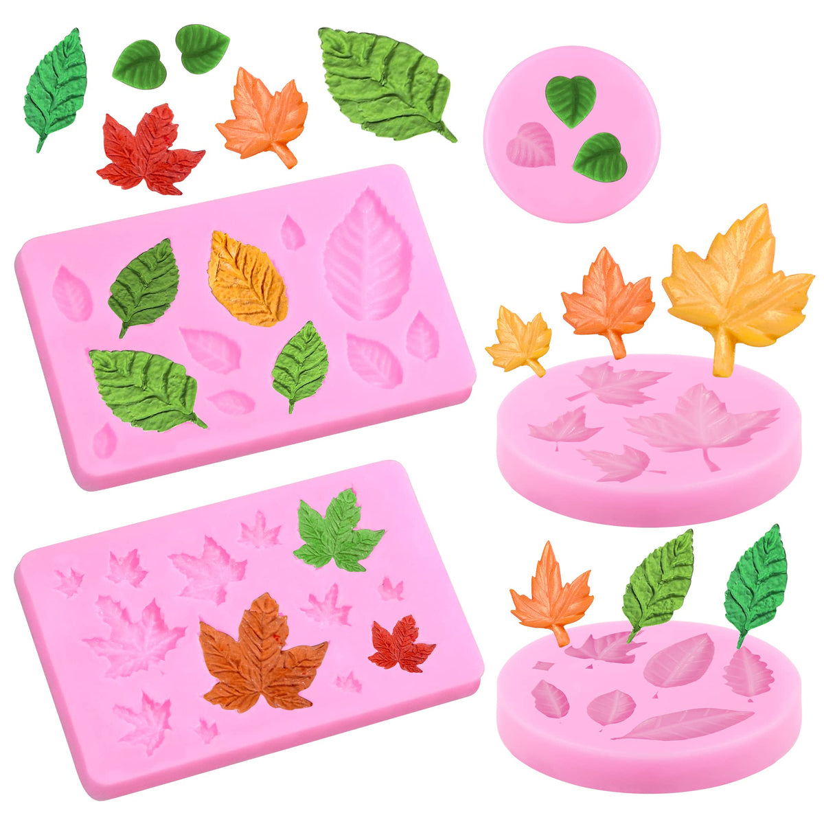 QWY Christmas Tree Cake Pan 3D Silicone Christmas Baking Molds for