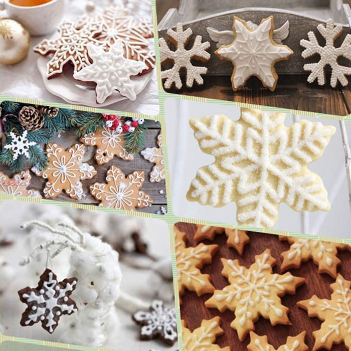 Snowflake Cookie Cutters Metal Cake Cutters for Fondant Decorating Fruit Cutter Sandwich Cutter Kids Biscuit Cutter