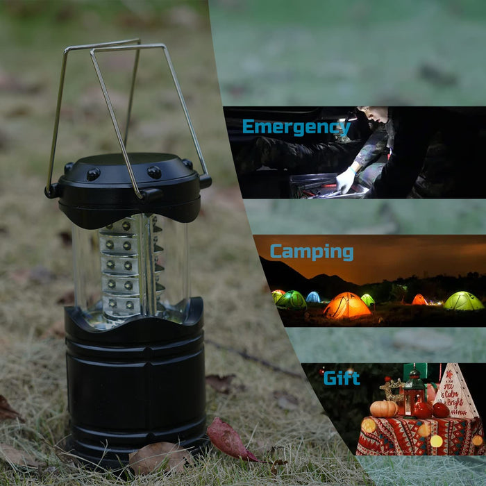Lichamp 4 Pack LED Camping Lanterns, Battery Powered Lantern