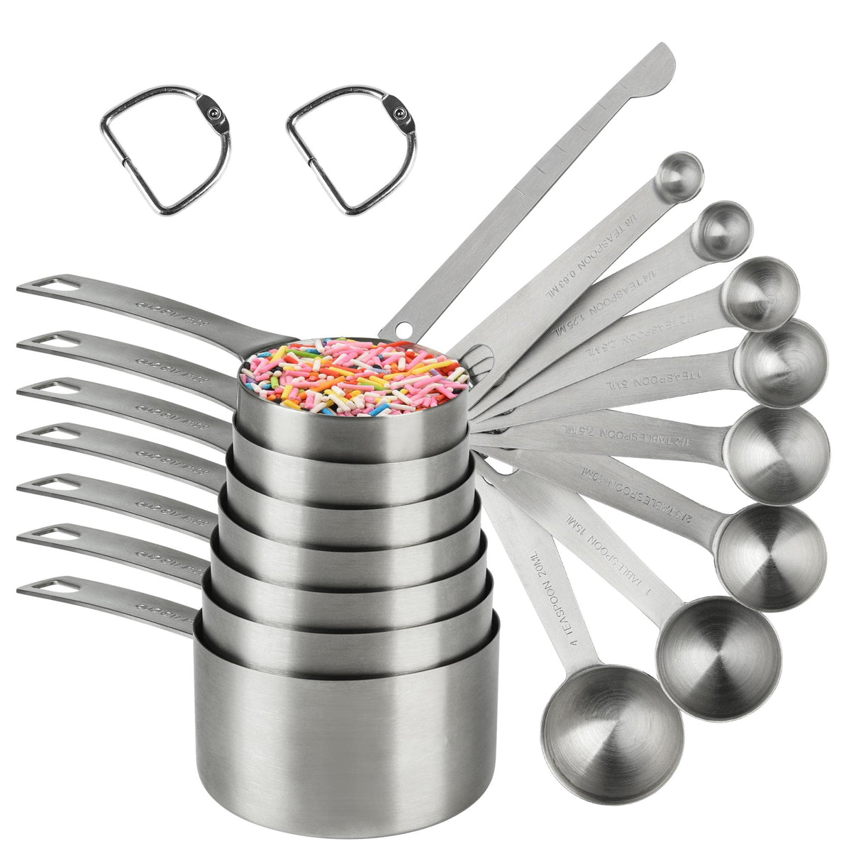 Measuring Cups and Spoons Set, 7 Stainless Steel Nesting Measuring Cup —  CHIMIYA