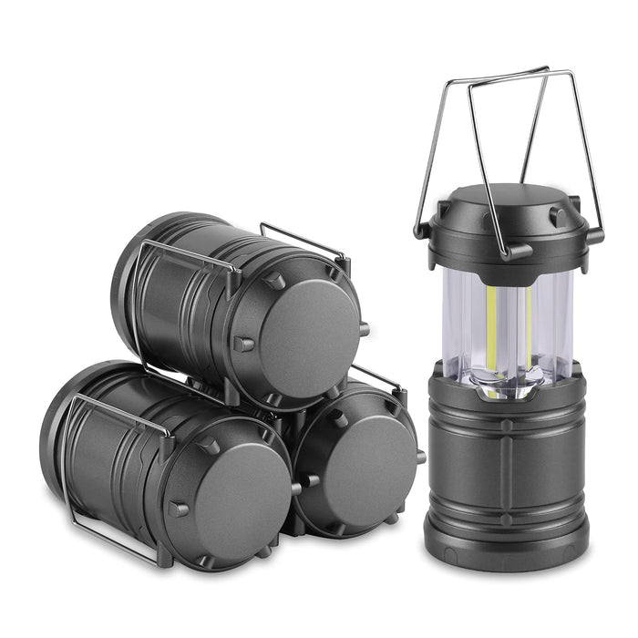 Leopcito 4 Pack Camping Lanterns Battery Powered, COB LED Camping Lights for Power Outages, Home Emergency, Camping, Hiking, Hurricane, (Batteries Not Included)