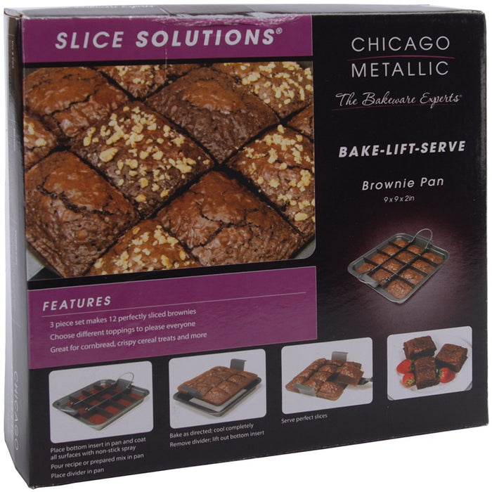 Chicago Metallic 9 x 13 Slice Solutions Brownie Pan 