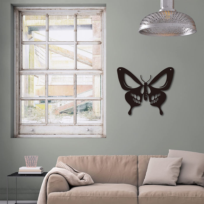 CREATCABIN Metal Wall Art Butterfly Decor Wall Hanging Plaques Ornaments Iron Wall Art Sculpture Sign for Indoor Outdoor Home