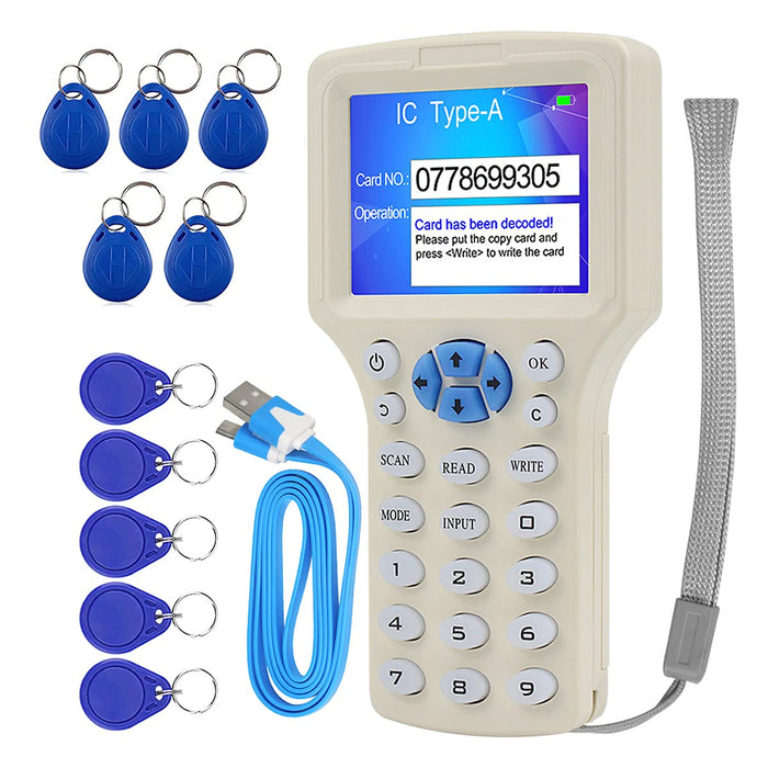 Handheld RFID ID Card Copier Key Reader Writer Duplicator 125KHz+5PCS Tags  US