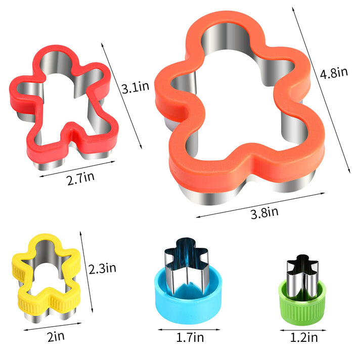 Gingerbread Man Cookie Cutters Set, Christmas Cookie Cutters Shapes, Stainless Steel Christmas Cookie Cutters