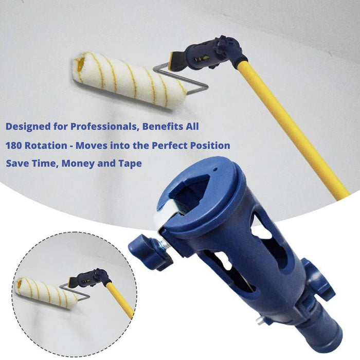 Paint Contractor Life Multi-Angle Paint Brush Extender - Paint Edger Tool for Walls, High Ceilings, Trim and Corner Painting - Paint Roller Extension Pole Attachments for Cutting in Clean