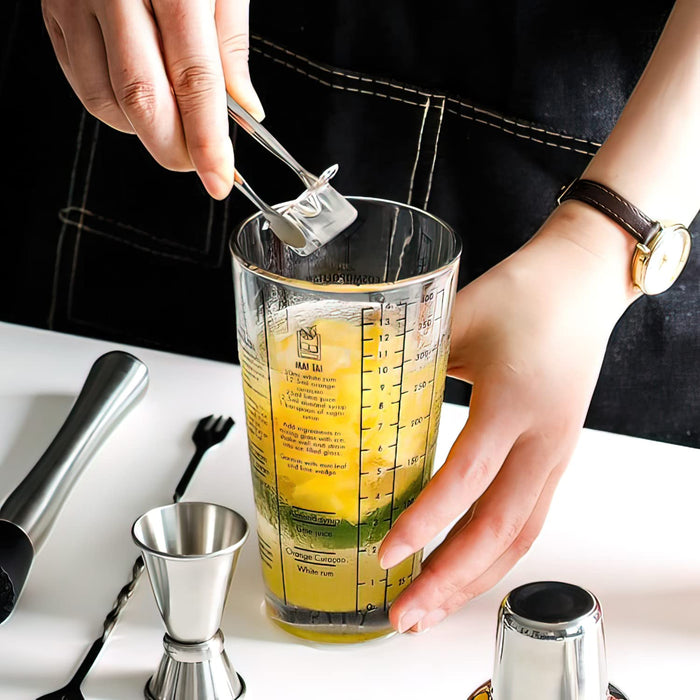 JNWINOG Cocktail Shaker Glass, Martini Shaker With Recipes on Side 13. —  CHIMIYA