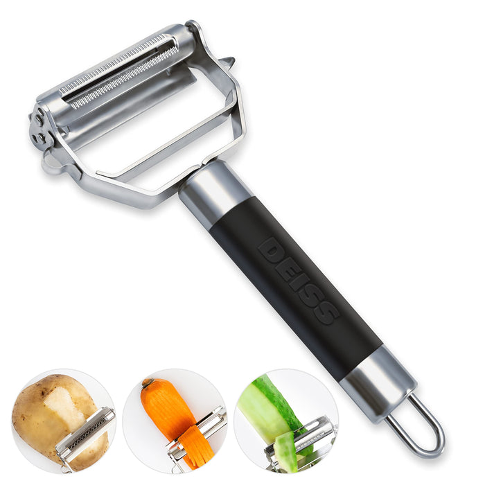 Vegetable Peeler and Slicer for Kitchen,Multifunction Fruit Peeler Julienne  Peeler,Peeler for Apple, Potato, Carrot, Cucumber,with Non-Slip Handle 