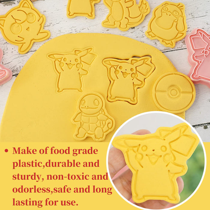 Orapink Cookie Cutter-8 Plastic Cookie Stamps-Cartoon Fun Cookie Mold?Children Super Mario Baking Set