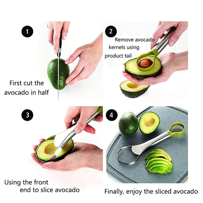 Avocado Slicer 4 in 1 Avocado Peeler Avocado Knife Multifunctional