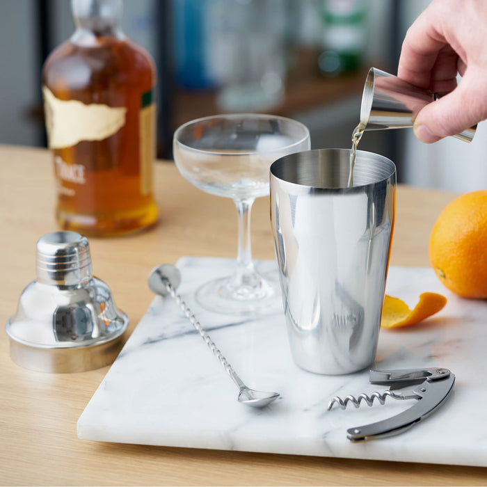 True True Barware Set Cocktail Bar Tools with Cobbler Shaker with