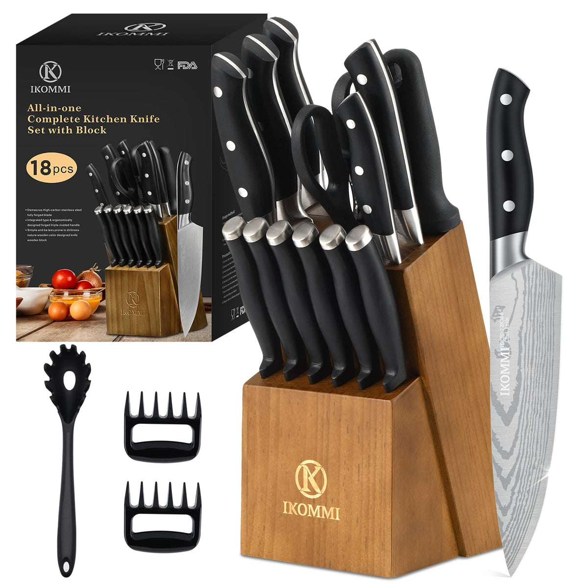 Kitchen Knife Set - 18pcs  All these knives are suitable for all