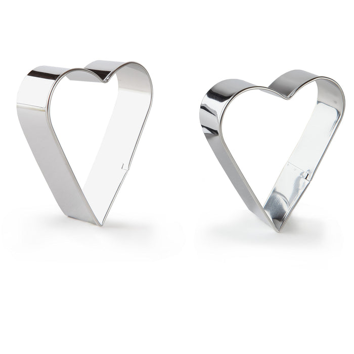 Bakerpan Stainless Steel Cookie Cutter Hearts Set of 2