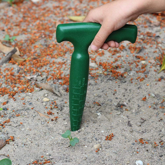 esowemsn 2pcs Plastic Handheld Transplanting Widger Planting Tools Sow Dibbler Soil Digger Hole Punch Garden Supplies Sowing Seeds Transplanting Vegetable Loose Soil