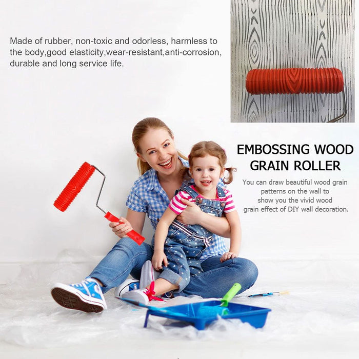 Wood Graining Painting Tool, Rubber Empaistic Wood Grain Tool Household Wall Art Paint