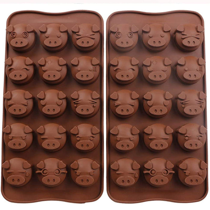 Chocolate Fondant Gummy Candy Molds Silicone Shapes for Cute Smiley Face Silicone  Molds Reusable Chocolate & Candy Molds , Ice Cube Trays 