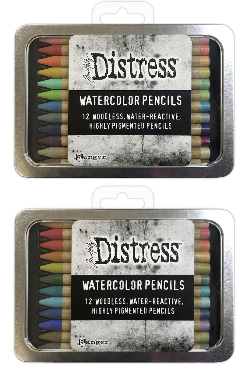 Set 1 Distress Watercolor Pencils - Tim Holtz - 12/Pkg