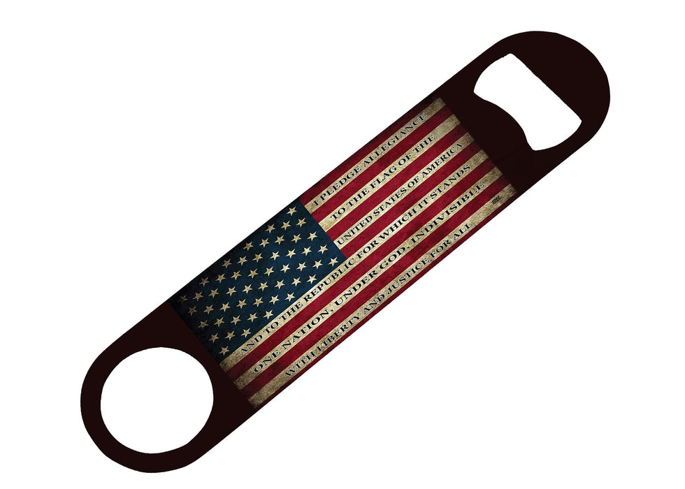 USA Flag Pledge of Allegiance Speed Bottle Opener Heavy Duty  Patriotic United State Of America US