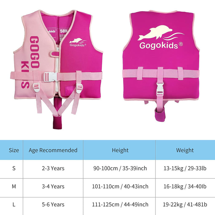 Toddler Swim Vest, Kids Swim Vests, Toddler Float Jackets for 20-30-40-50-60 pounds Girls and Boys, Kids Swim Jackets with Adjustable Safety Strap for 2,3,4,5,6,7 Years Old Children