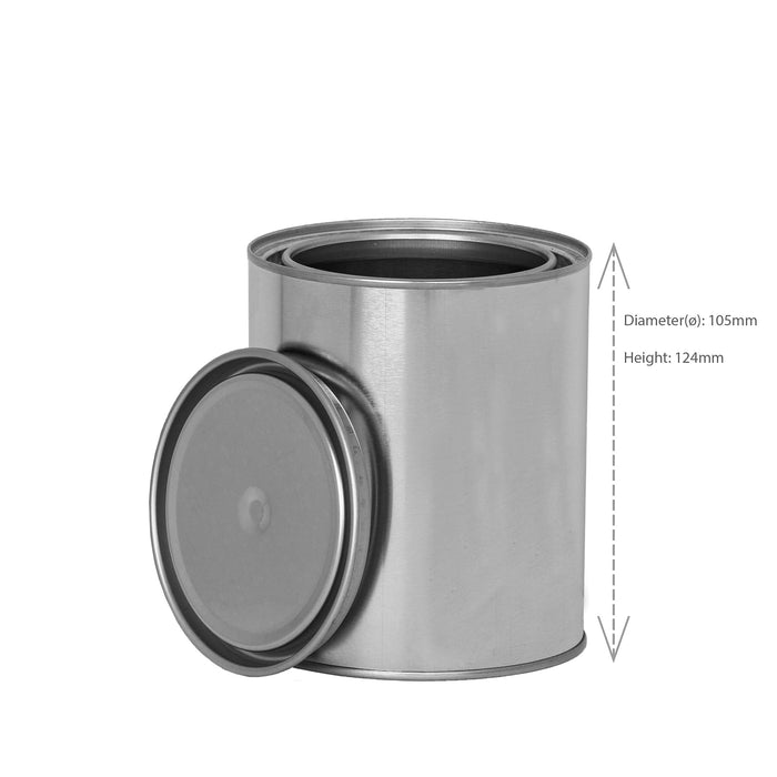 Cornucopia 1 Gallon Empty Paint Can + 1 Quart Empty Paint Can (Combo  2-Pack); Unlined Metal Cans w/Lids