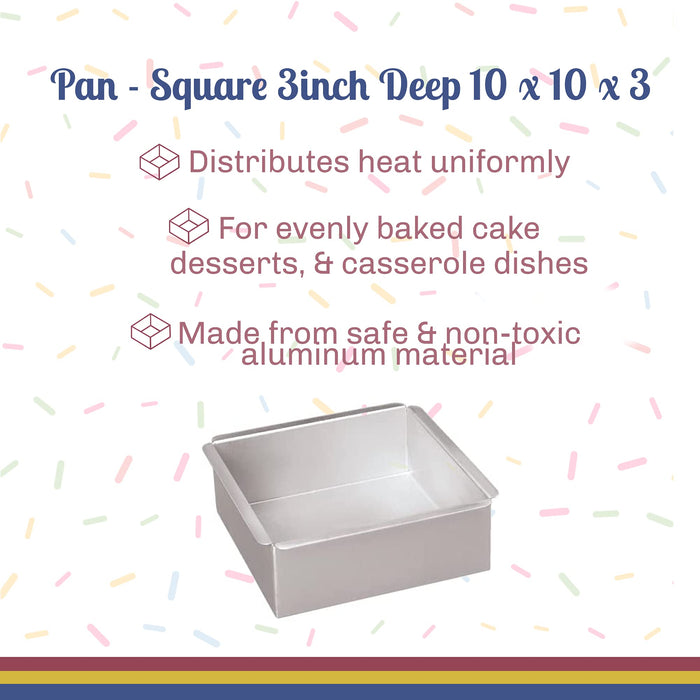 Parrish / Magic Line 10 X 10 X 3 Square Baking Pan