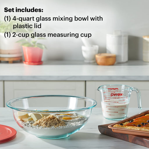 Pyrex Prepware 1-Cup and 2-Cup Glass Measuring Cup Set, with Supreme Box  Safe Package