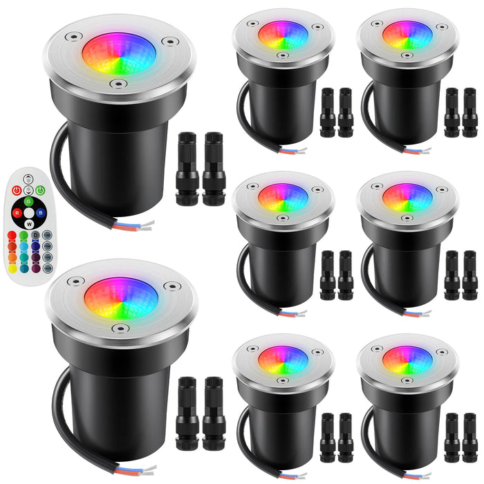 Junview Low Voltage Landscape Lights RGB and Warm White LED Well Light —  CHIMIYA