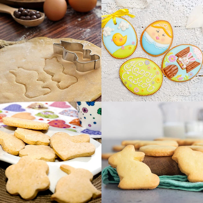 Spring Easter Cookie Cutters Set of 12, Stainless Steel Metal Biscuit —  CHIMIYA
