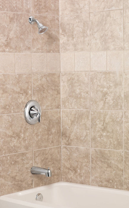 Moen Eva Brushed Nickel Posi-Temp Single-Handle Tub and Shower Trim Kit, Valve Required, T2133BN