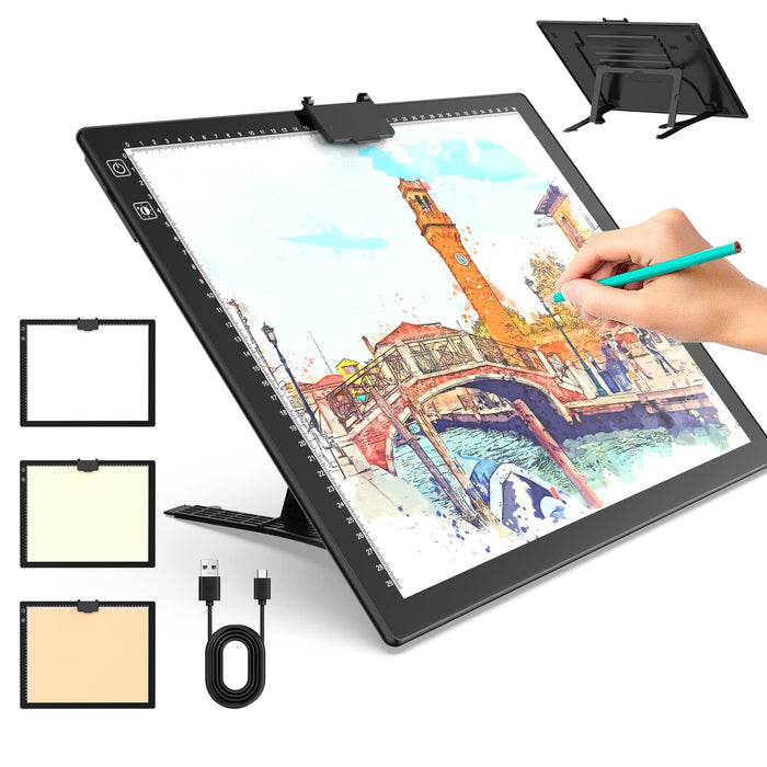 LED Light Pad for Diamond Painting, USB Powered Light Board Kit, Adjustable  Brightness with Diamond Painting Tools Detachable Stand and Clips 