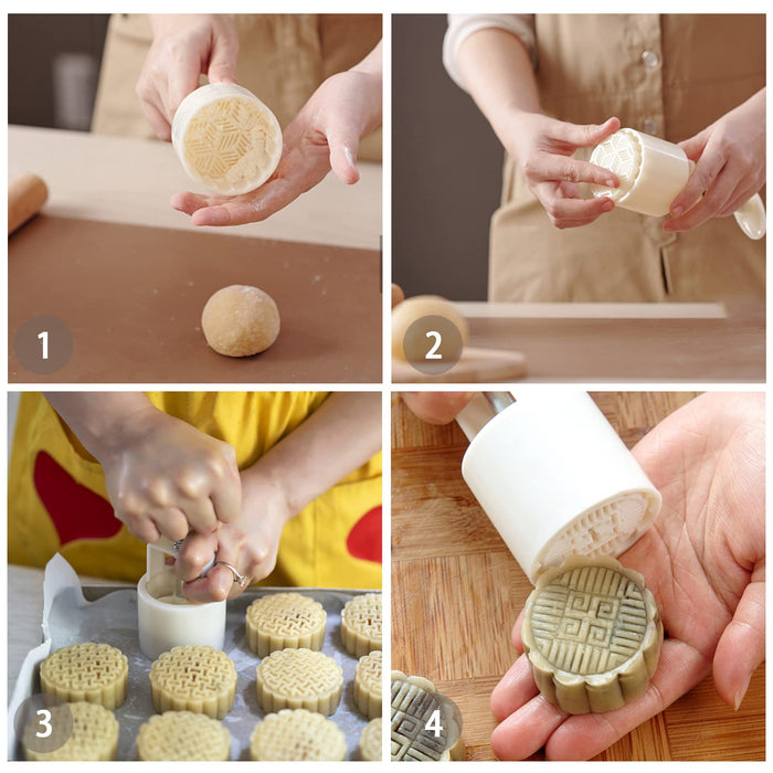Mid-autumn Moon Cake Press Mold, Hand-pressed Cookie Dessert DIY