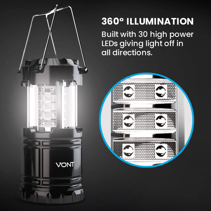 LED Lantern, Suitable Survival Kits for Hurricane,Emergency Lights for Home  Power Failurem, Outages, Outdoor Portable Lanterns, Black