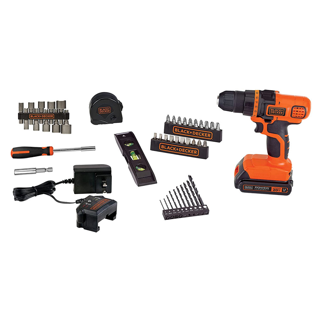 Bielmeier 20V Max Cordless Drill Set, Power Drill Kit with Lithium-Ion and charger,3/8 Inches Keyless Chuck, Electric Drill with Variable Speed, LED