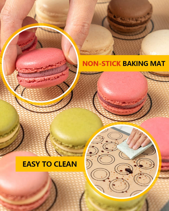 Silicone Baking Mat Macaron - Set of 3 (2 Half Sheet Liners and 1 Quar —  CHIMIYA