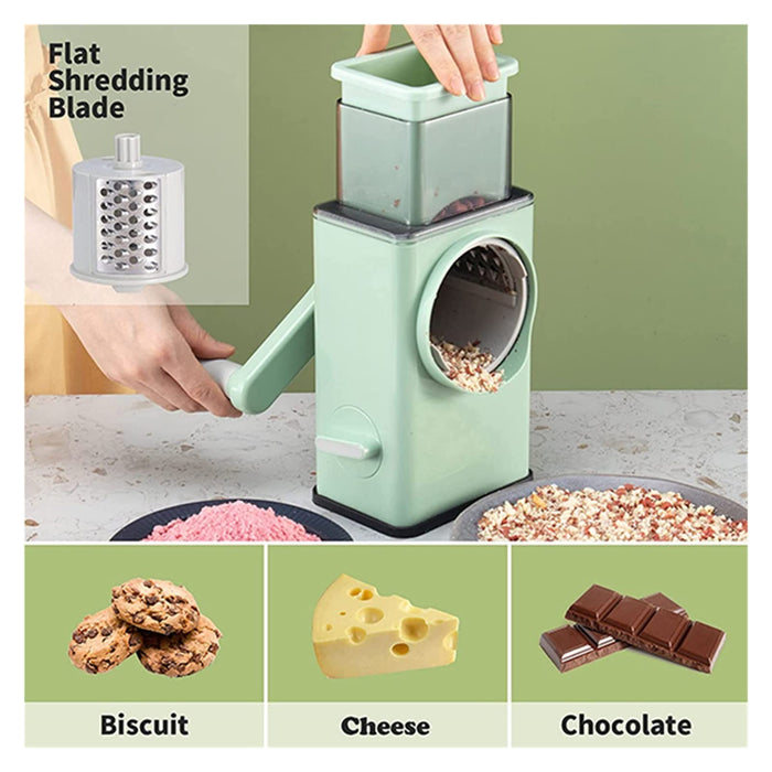 Multifunctional Drum Vegetable Cutter Kitchen Household Circular Vegetable  Cutter Rotary Grater Hand Slicer Kitchen Tool