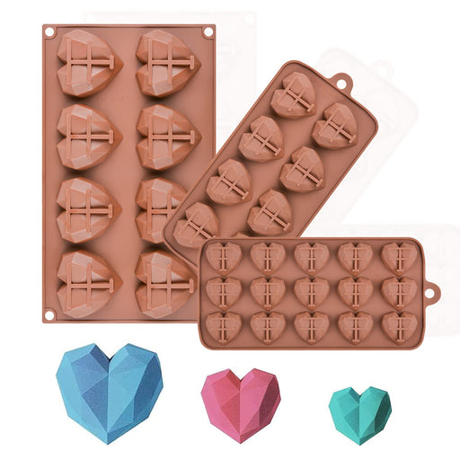 Fimary 1 Pc Break Apart Chocolate Molds Silicone Deep Candy Bar Molds  Silicone Shapes, Silicone Molds for Wax Melts Large(Pyramid)