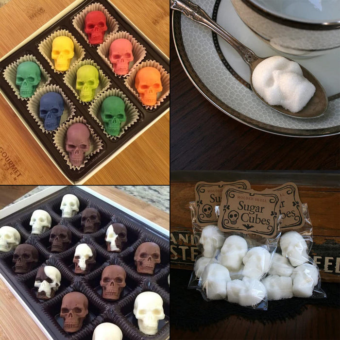  BUSOHA Gummy Skull Candy Molds Silicone, 4 Pack 40 Cavity  Non-Stick Skull Silicone Molds with 2 Droppers for Chocolate, Candy, Jelly,  Ice Cube, Dog Treats : Home & Kitchen