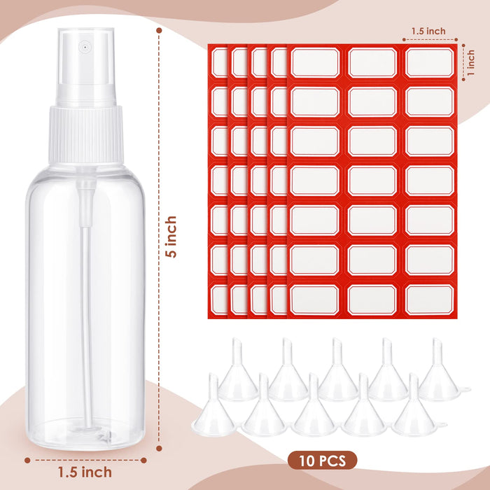 100 Pcs 2.7oz/ 80ml Spray Bottles Small Spray Bottle Plastic Travel Bo —  CHIMIYA