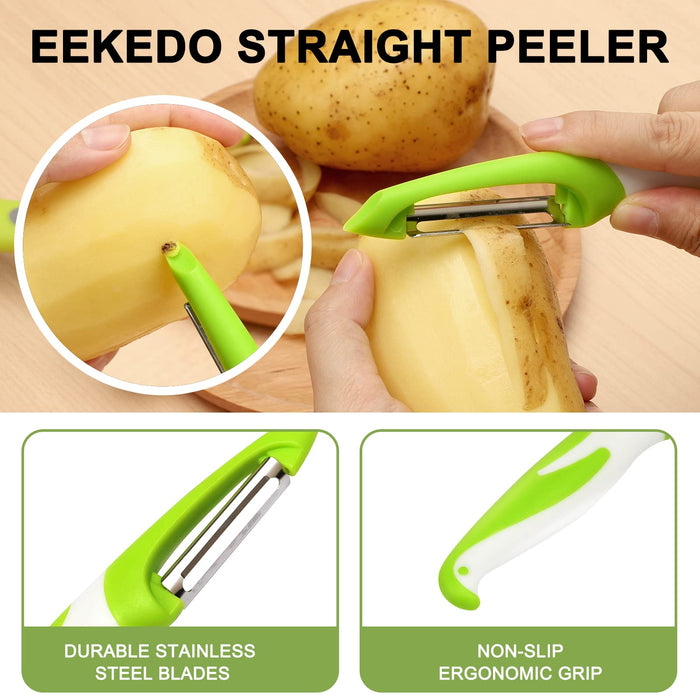 EEKEDO Potato Peelers, Vegetable Peeler with Non-slip Handle, 3 in