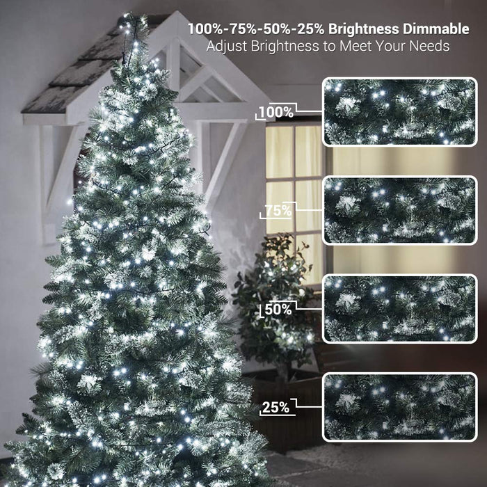 brizlabs Christmas Lights, 180ft 500 LED Color Changing Christmas Lights  with Remote Timer, 11 Modes Warm