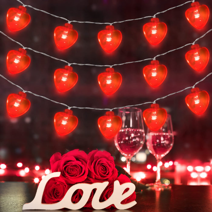  LEBERY Valentines Day Decorations String Lights - 14.5ft 40LED  Heart Shape Fairy String Lights, 8 Modes Battery Operated Romantic Heart  Lights for Valentines Day Decor for Indoor Outdoor Home Wedding 