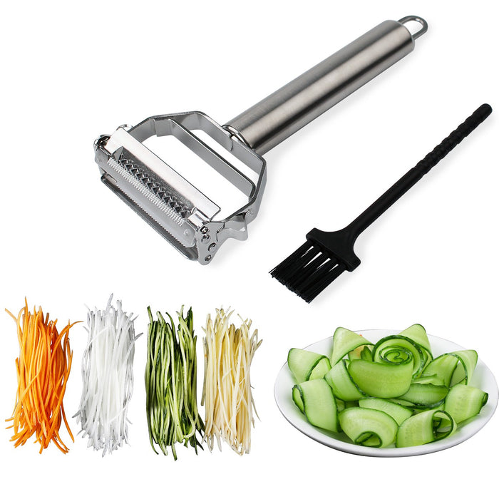 Peeler Stainless Steel Cutter, Vegetable Slicer, Cucumber Slicer,  Double-Sided Blade Stainless Steel Vegetable Cutter and Fruit Slicer,  Multifunction