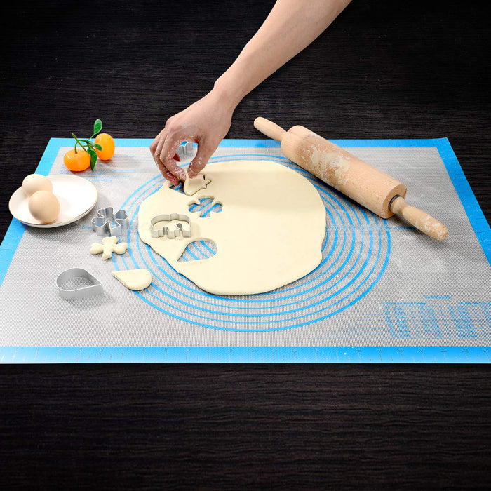 Silicone Pastry Mat Extra Large, 32 x 24 Non-stick Baking Mat with  Measurement Kneading Board for Dough Rolling, Non-slip Counter Mat, Oven  Liner