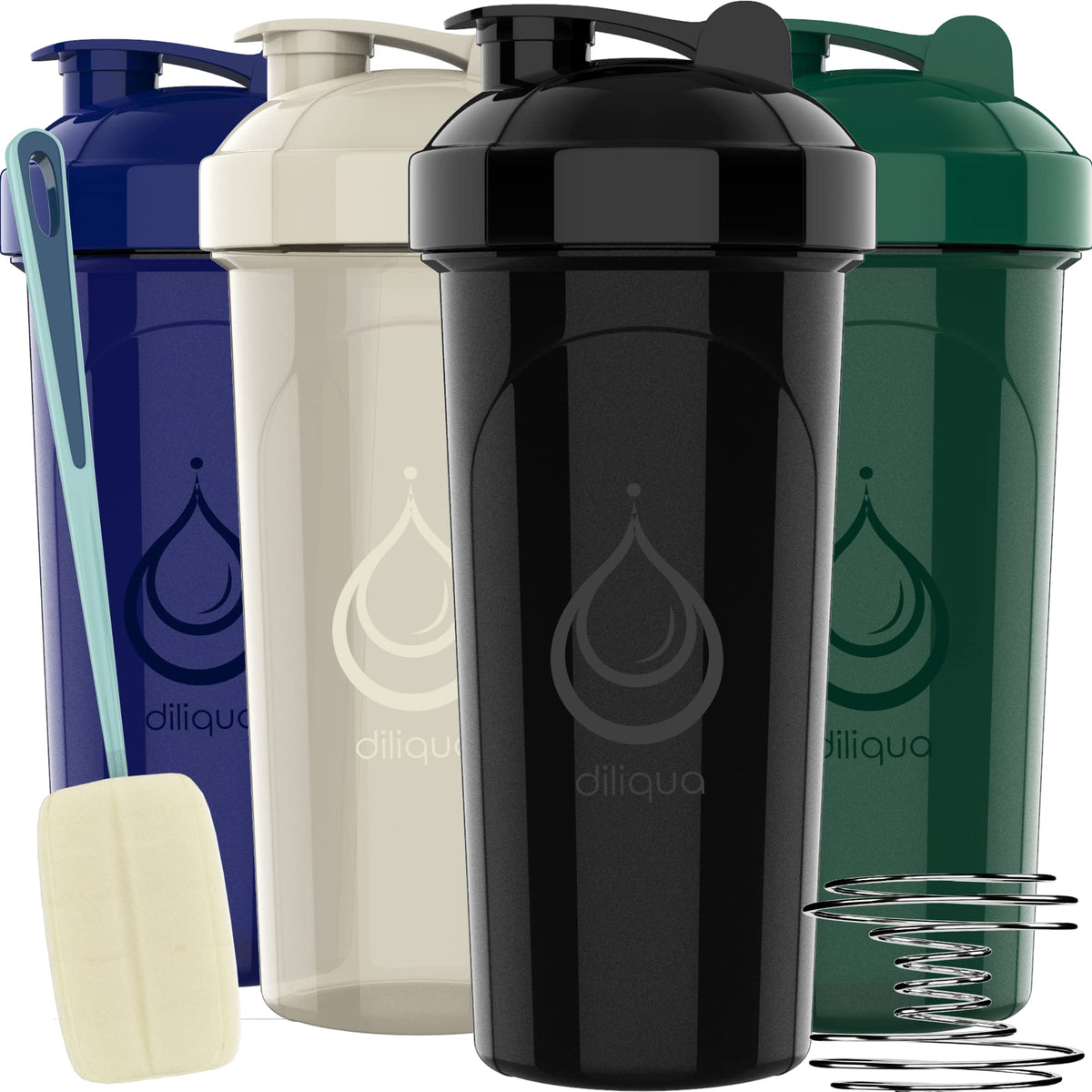 JEELA SPORTS 5 PACK Protein Shaker Bottles for Protein Mixes -20 OZ-  Dishwasher Safe Shaker Cups for Protein Shakes - Shaker Cup for Blender  Protein Shaker Bottle for Shakes Protein Shake Blender